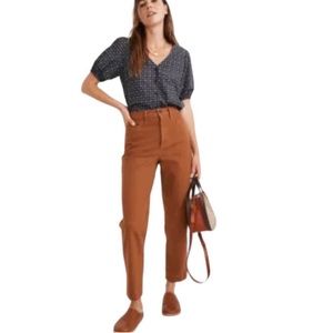Madewell Slim Emmett Pants in Pumpkin